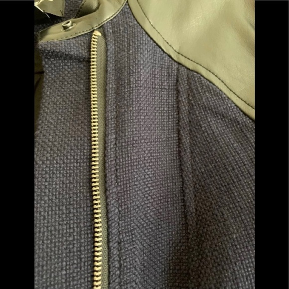 NWOT Blue Moto Jacket Large - Picture 5 of 12